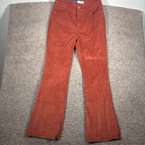 Old Navy Women's Corduroy High Rise Flare Pants Rust Size 12